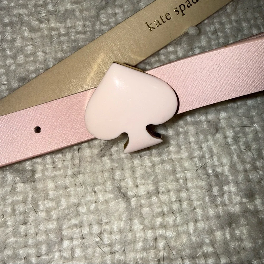 Kate Spade Pink Leather Spade Belt small